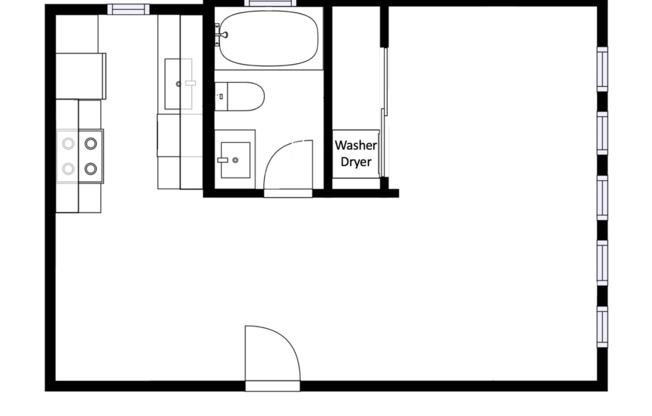 Studio, 1 bath, 285 sqft, $1,149, Unit 12