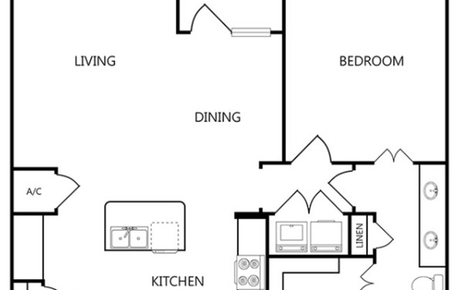 1 bed, 1 bath, 905 sqft, $1,504