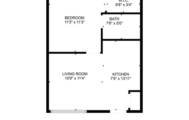 1 bed, 1 bath, 550 sqft, $999, Unit 2