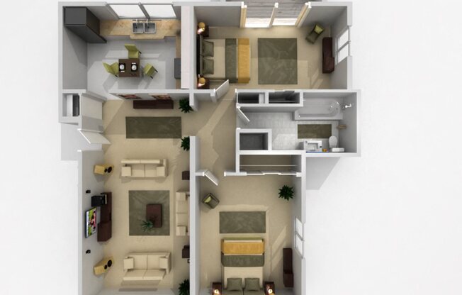 2 beds, 1 bath, 805 sqft, $1,116