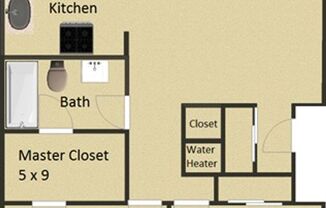 2 beds, 1 bath, 988 sqft, $1,350, Unit M8