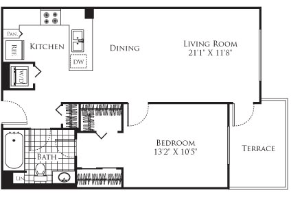 1 bed, 1 bath, 772 sqft, $2,422, Unit 248