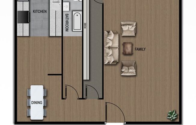 Studio, 1 bath, 378 sqft, $1,325