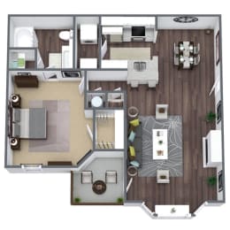 1 bed, 1 bath, 826 sqft, $1,586