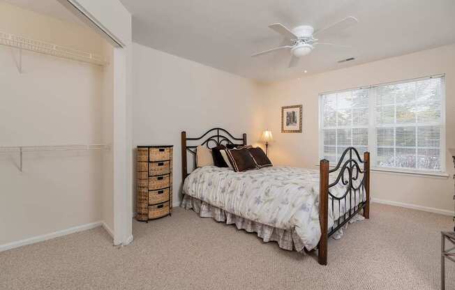 Bedroom With Ceiling Fan at Camden Place, Ohio