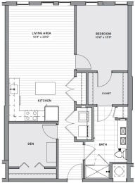 1 bed, 1 bath, 916 sqft, $2,998