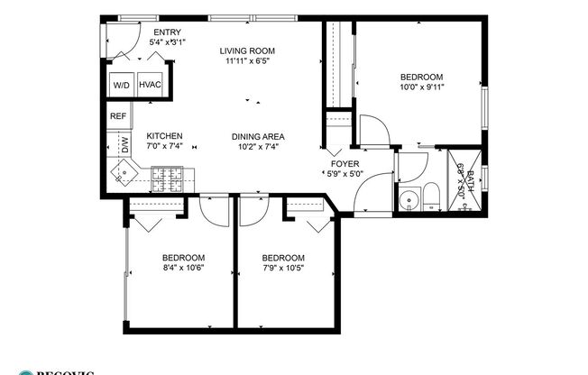 3 beds, 1 bath, 524 sqft, $2,250, Unit 1552-2F