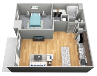 1 bed, 1 bath, 674 sqft, $1,310