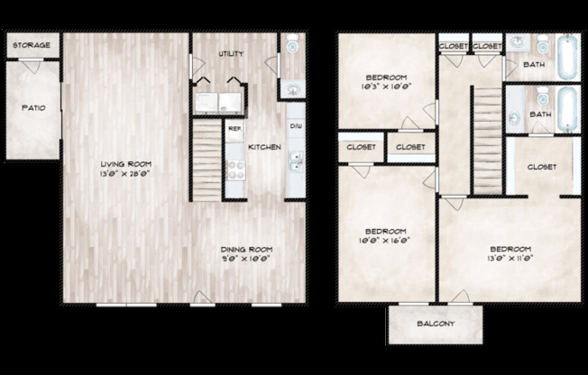 3 beds, 2.5 baths, 1,528 sqft, $1,650