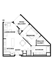 1 bed, 1 bath, 751 sqft, $2,641