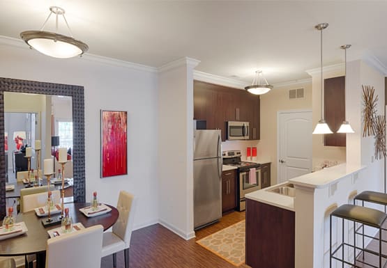 Dining room open to kitchen