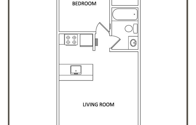 1 bed, 1 bath, 465 sqft, $1,195, Unit AC-32