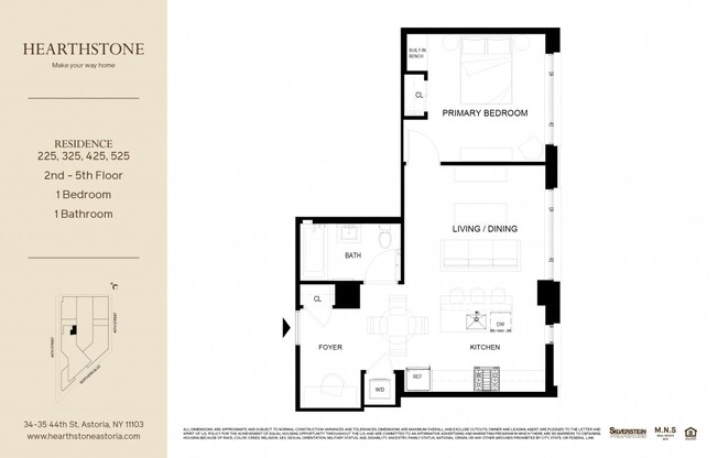 1 bed, 1 bath, $3,493, Unit 225