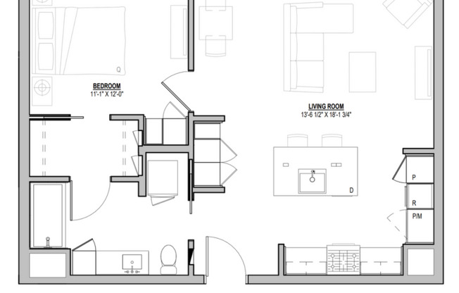 1 bed, 1 bath, 708 sqft, $3,295, Unit 406