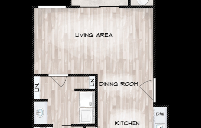 Studio, 1 bath, 474 sqft, $1,599