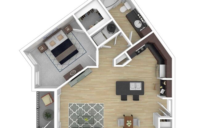 1 bed, 1 bath, 855 sqft, $2,205