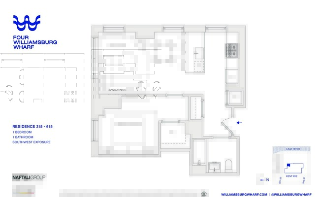 1 bed, 1 bath, $4,929, Unit 515