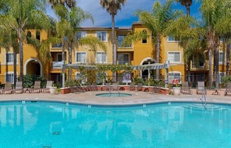 Swimming Pool With Sparkling Water  at Missions at Sunbow Apartments, Chula Vista, California