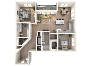 2 beds, 2 baths, 1,302 sqft, $2,810