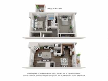 2 beds, 1.5 baths, 1,100 sqft, $2,600