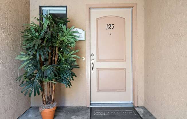 Home entrance at River Oaks in Oceanside, CA