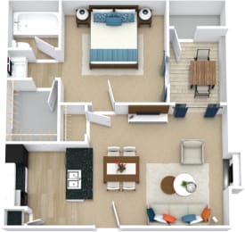 1 bed, 1 bath, 515 sqft, $859