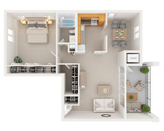 1 bed, 1 bath, $1,612