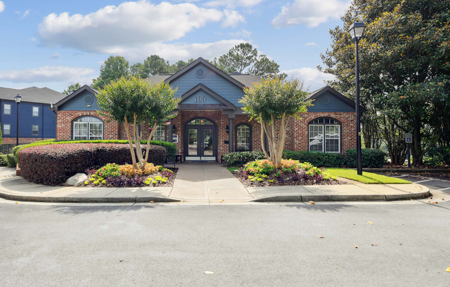 A blue building with a sign that says 101 on it.