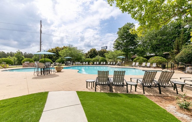 Pool patio at Elme Marietta Apartments, Georgia, 30067