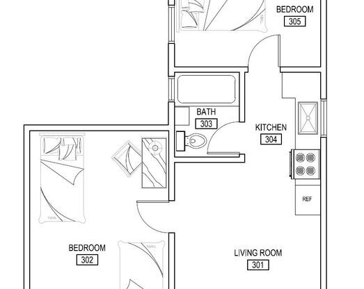 2 beds, 1 bath, 1,000 sqft, $2,495, Unit 3421 5