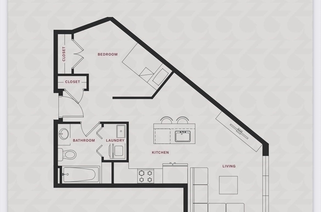 Studio, 1 bath, 568 sqft, $2,550, Unit 315