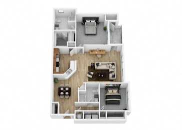 2 beds, 2 baths, 1,264 sqft, $1,900