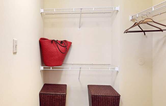 walk in closet in apartment