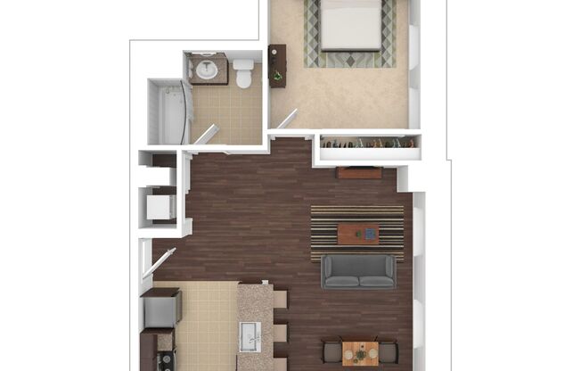 1 bed, 1 bath, 648 sqft, $2,315, Unit M-0105