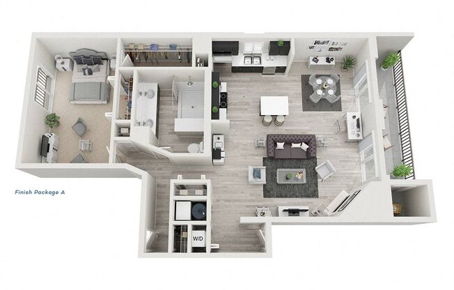 1 bed, 1 bath, 1,221 sqft, $2,100
