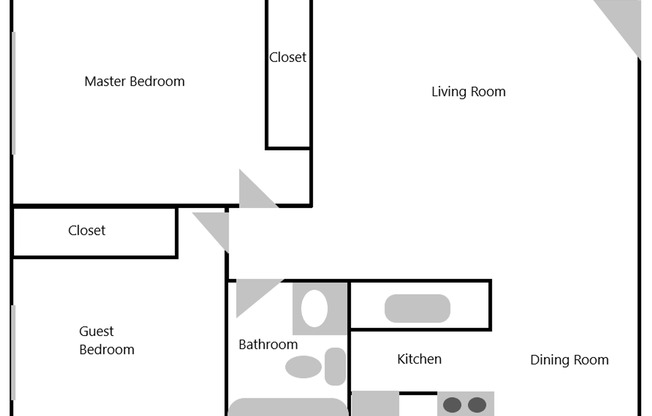 2 beds, 1 bath, 760 sqft, $1,995, Unit 01