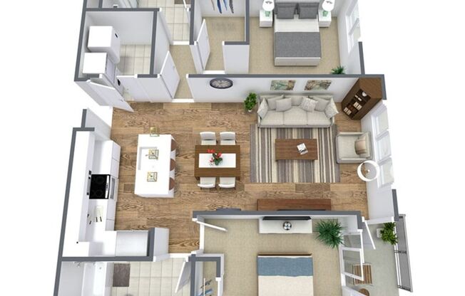 2 beds, 2 baths, 1,218 sqft, $2,395, Unit 107W