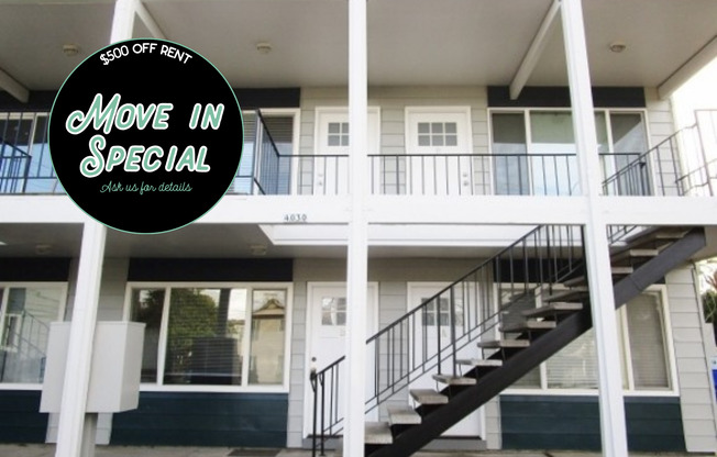 GET $500! Top Floor Flat Near Reed College & Woodstock