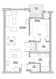1 bed, 1 bath, 815 sqft, $1,435
