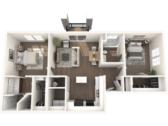 2 beds, 2 baths, 1,053 sqft, $1,796