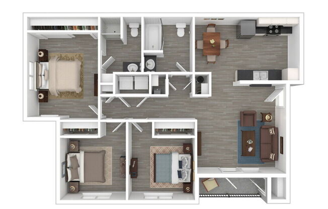 3 beds, 2 baths, 1,004 sqft, $1,900