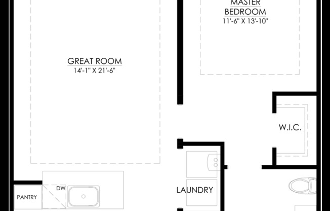 1 bed, 1 bath, 833 sqft, $2,601, Unit 1508