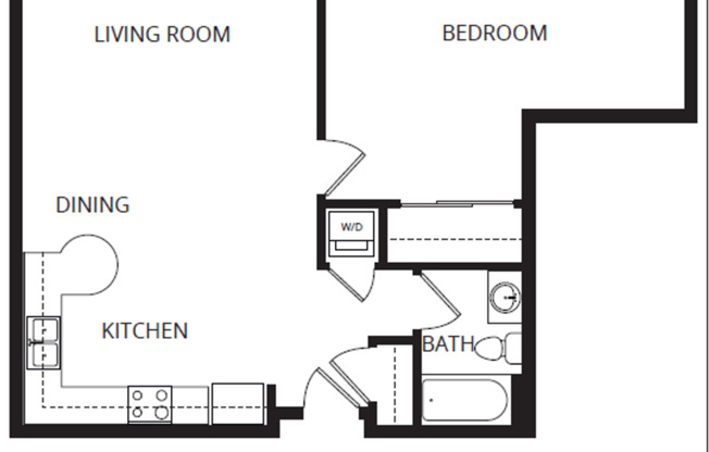 1 bed, 1 bath, 822 sqft, $1,240
