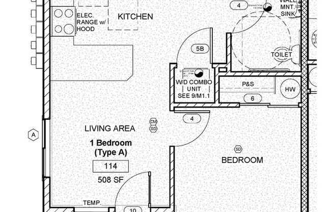 1 bed, 1 bath, 508 sqft, $1,475, Unit 314