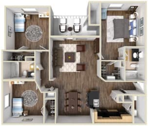 3 beds, 2 baths, 1,221 sqft, $1,563