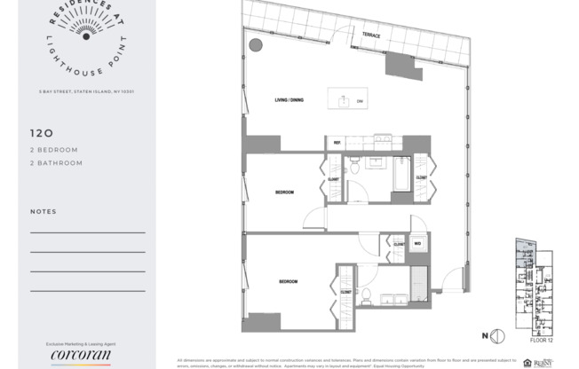 2 beds, 2 baths, $5,100, Unit 12OO