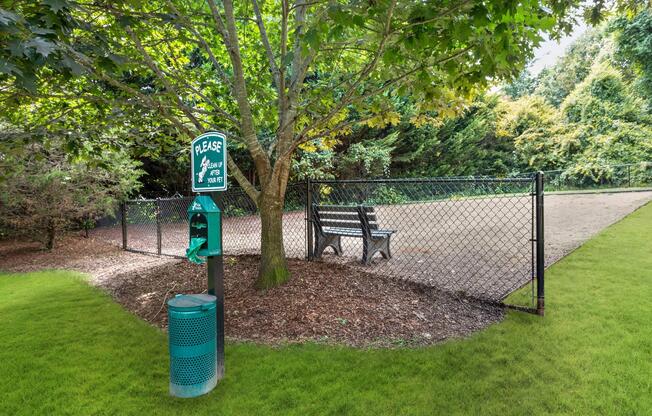 Private off-leash dog park at Westmont Commons apartments for rent in Asheville, NC