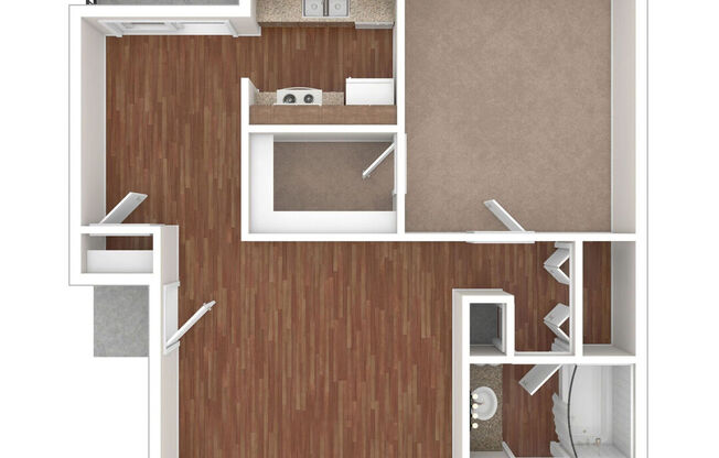 1 bed, 1 bath, 694 sqft, $750