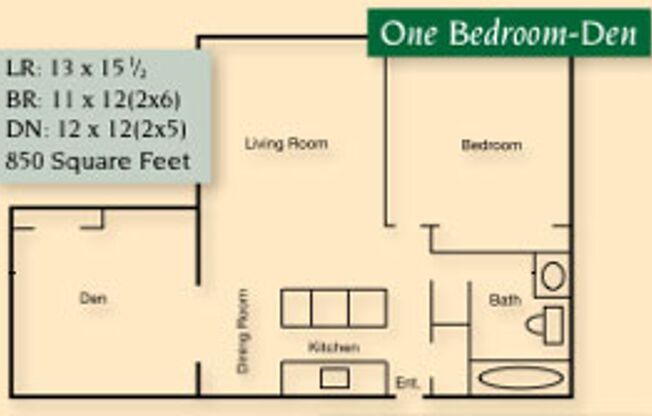 1 bed, 1 bath, 850 sqft, $875