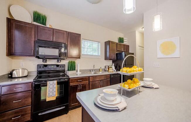 Gourmet Kitchen With Island, at Buckingham Monon Living, Indiana, 46220